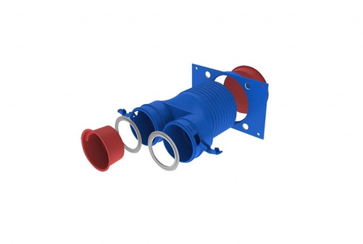 [Tecnosystemi-30100150] Tecnosystemi Raccordo diritto per tubo flessibile Ø75 per collegamento alla griglia 30100150